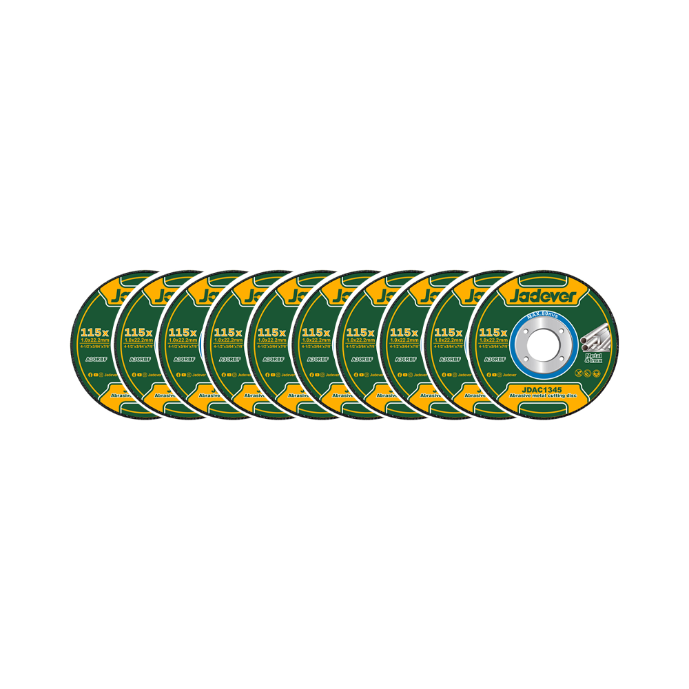 Disco de Corte Metal 4 Pulgadas 115x1.0mm 10 Piezas JADEVER