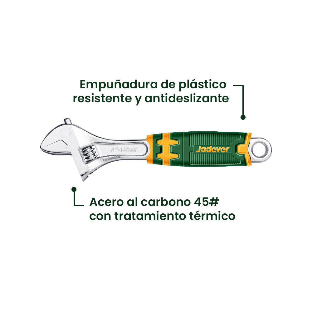 Llave Francesa Ajustable 150mm 6 Pulgadas JADEVER