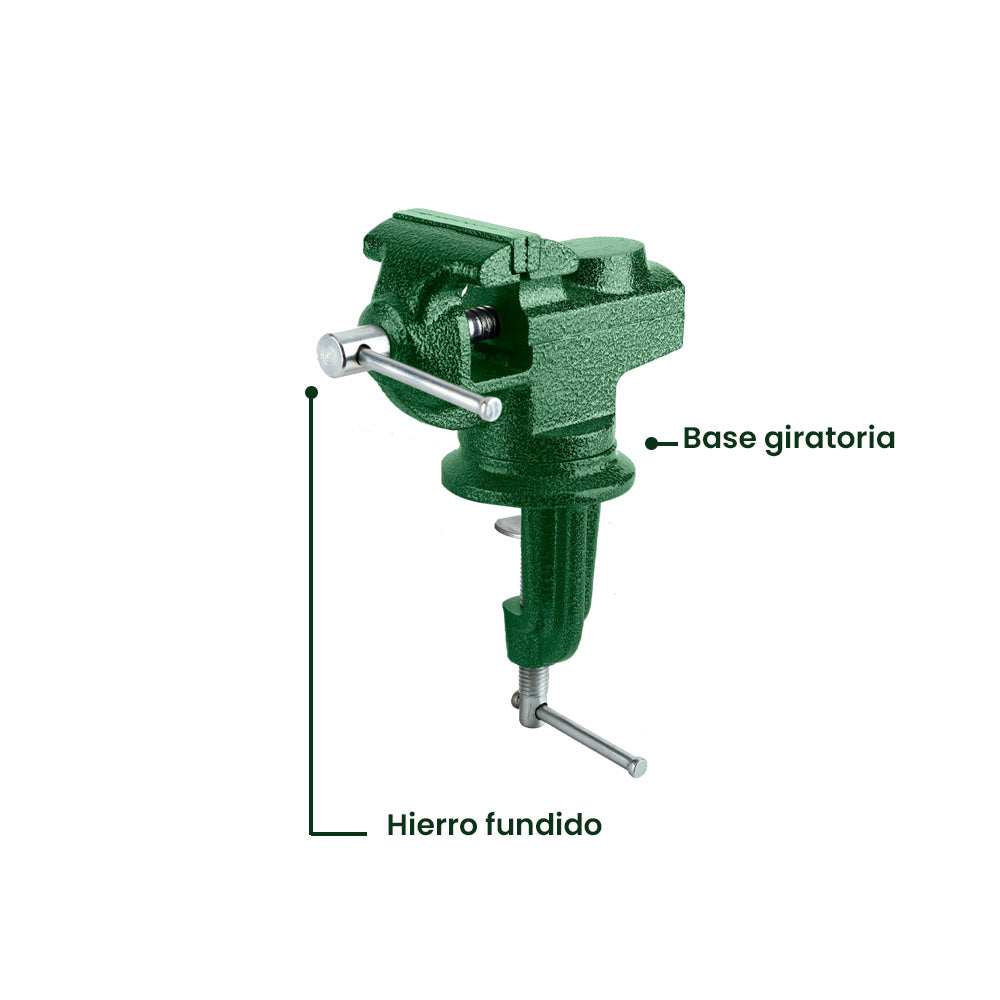 Tornillo Mecánico Base Giratoria 2 Pulgadas 50mm JADEVER