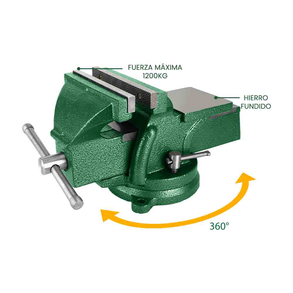 Tornillo de Banco Mecánico 5 Pulgadas JADEVER