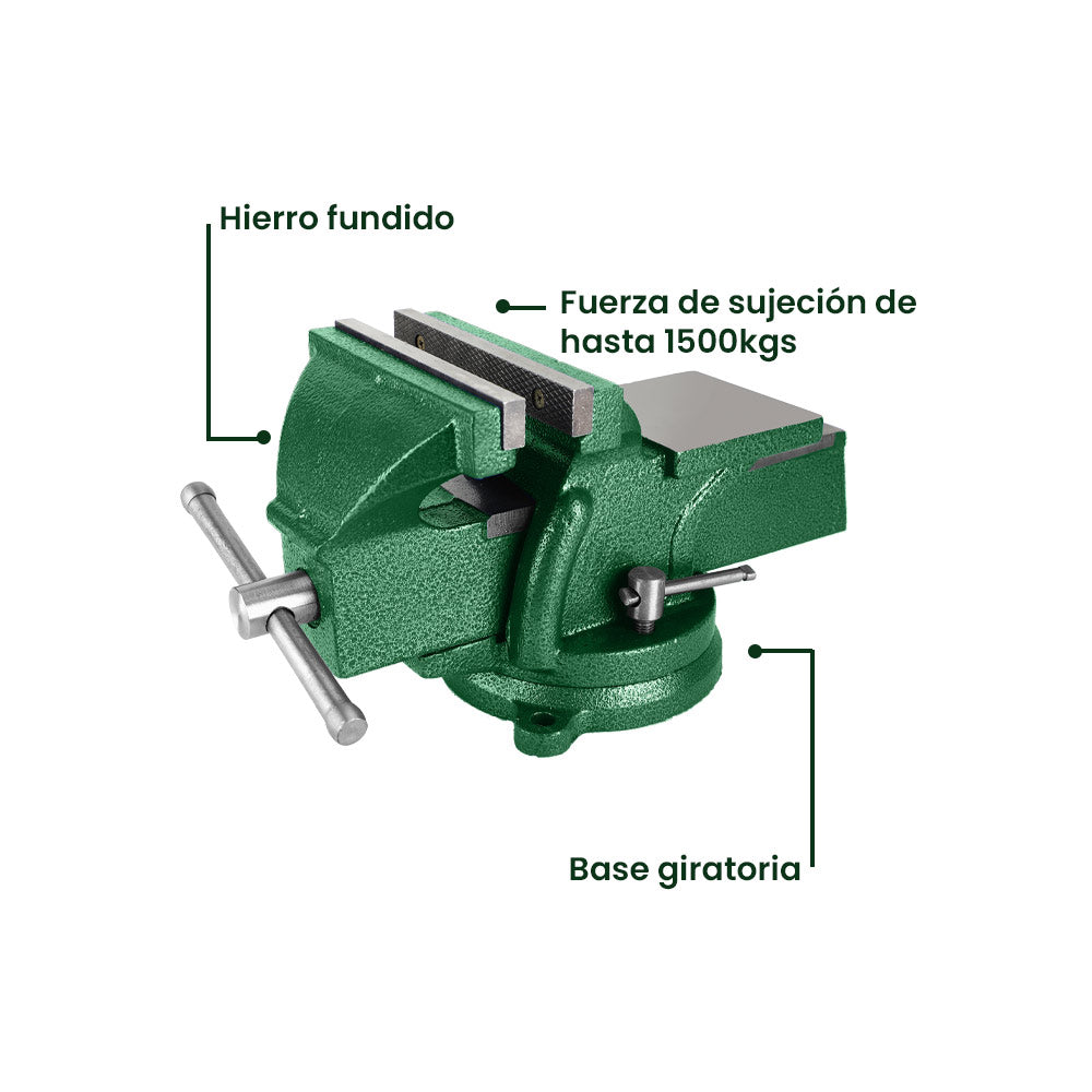 Tornillo Mecánico Base Giratoria 6 Pulgadas 150mm JADEVER