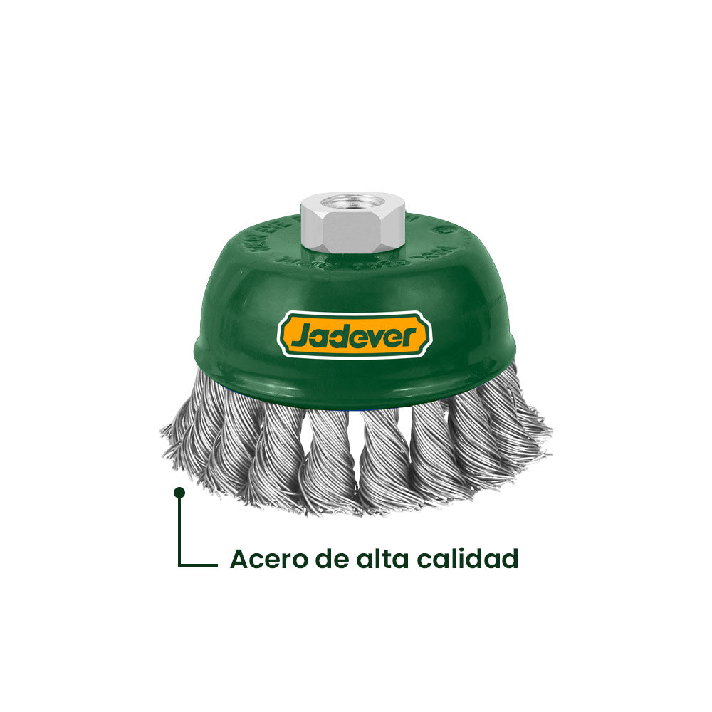 Grata Copa Acero 4 Pulgadas 100mm JADEVER