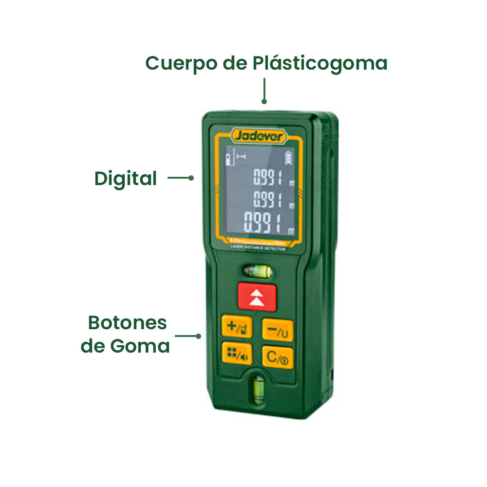 Medidor de Distancia Láser 60m JADEVER