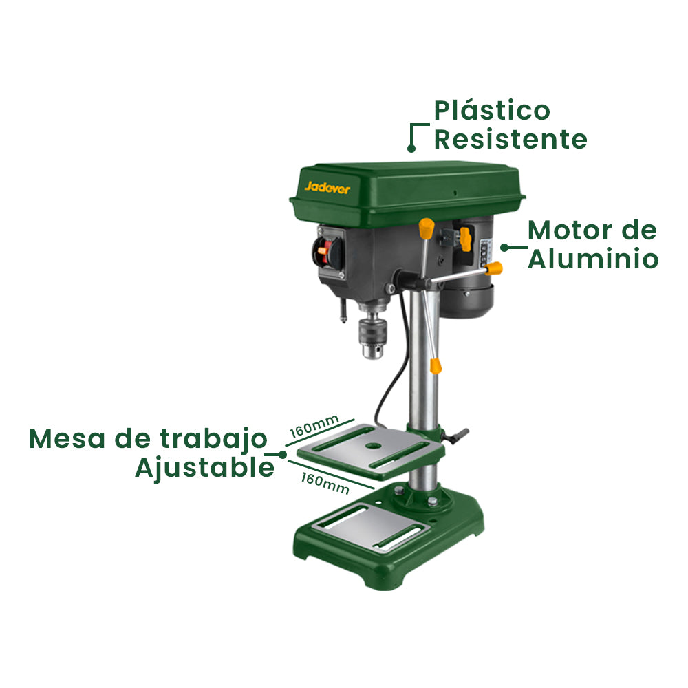 Taladro de Banco Pedestal 350w 13mm JADEVER