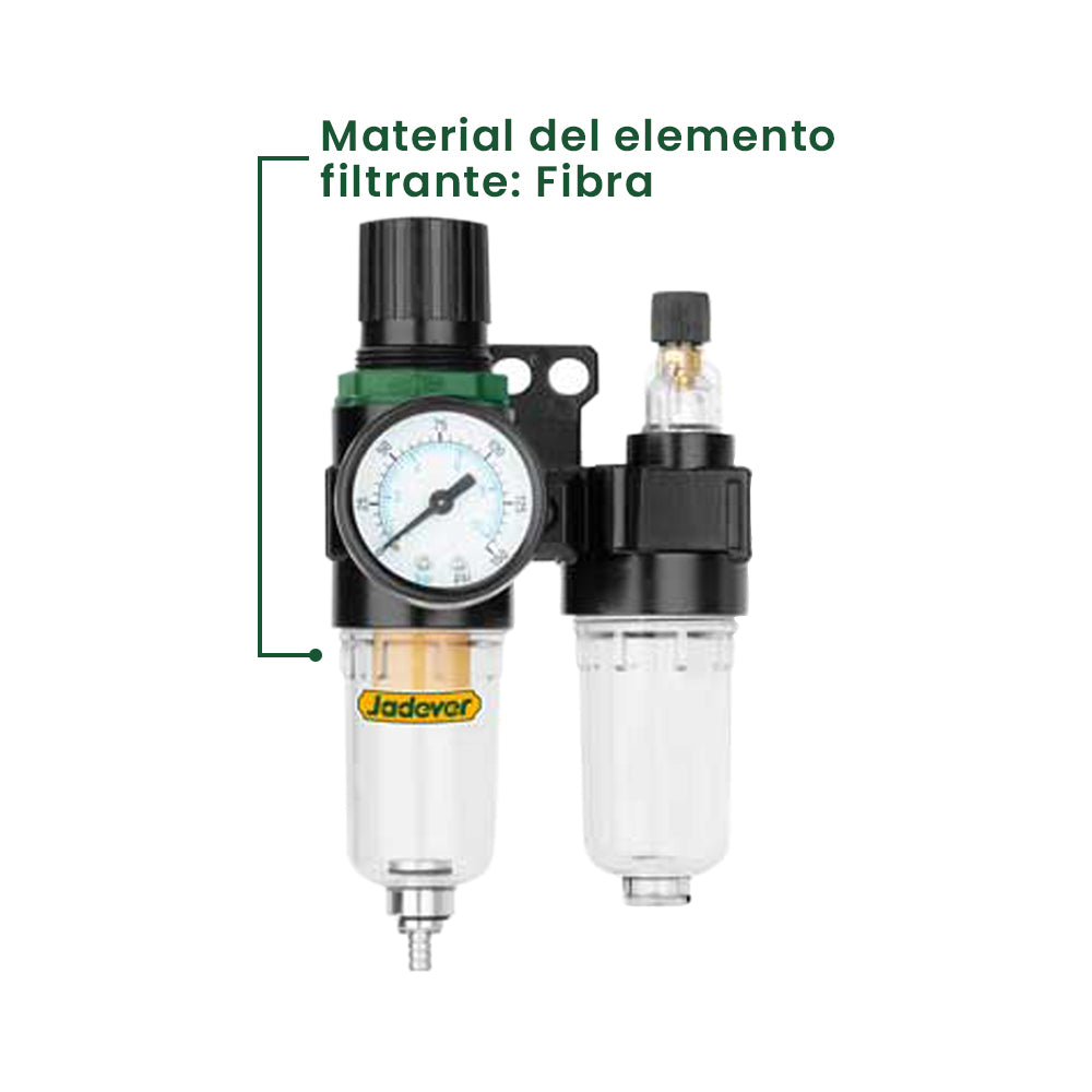 Filtro Separador de Agua y Aceite Lubricador para Compresor 1/4" JADEVER
