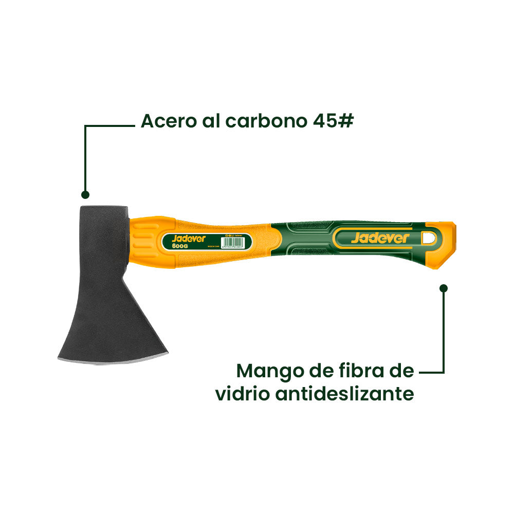 Hacha de Mano Mango Fibra 600g JADEVER