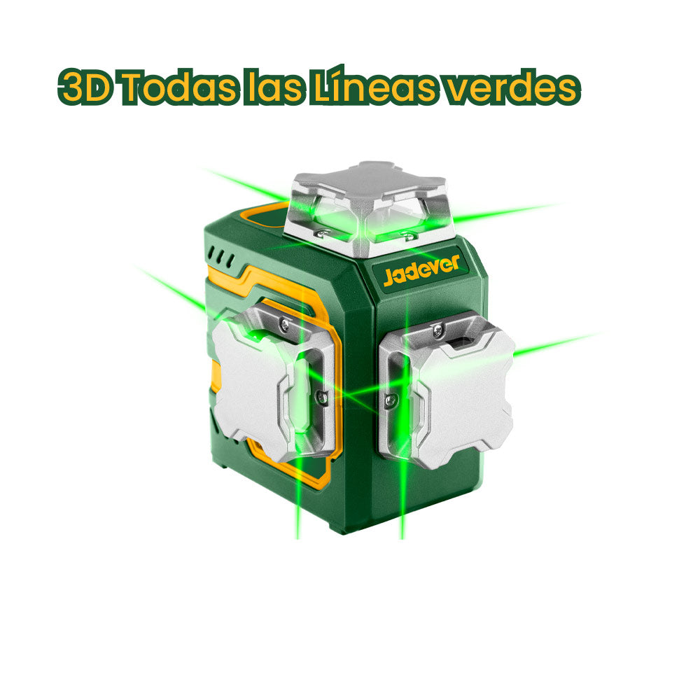 Nivel Láser 3D Autonivelante 30 Metros JADEVER