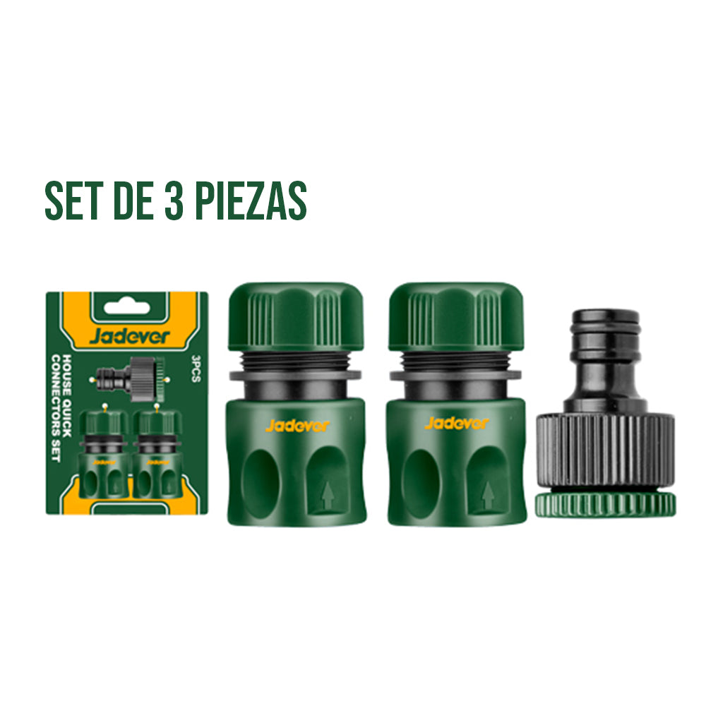 Juego Conector Rápido para Manguera 3 Piezas JADEVER