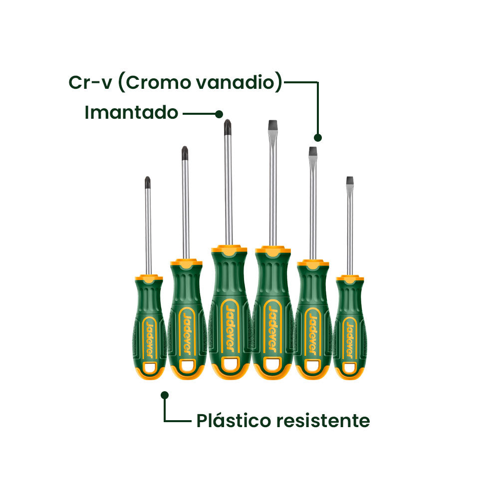 Set de Destornilladores 6 Piezas JADEVER