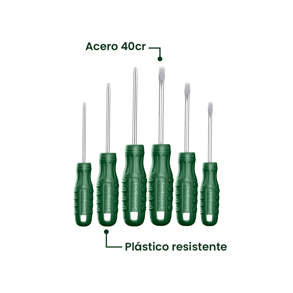 Juego de Destornilladores 6 Piezas JADEVER