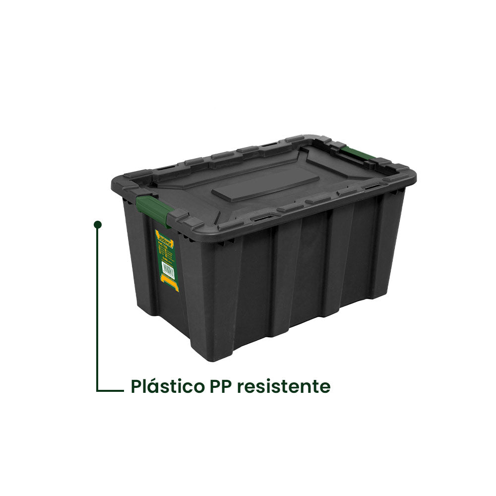 Caja Contenedor Organizador de Plástico 55 Litros JADEVER