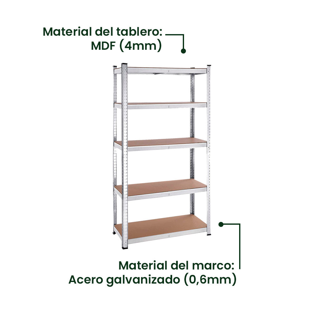 Estantes de Almacenamiento Organizador 5 Niveles Ajustables JADEVER