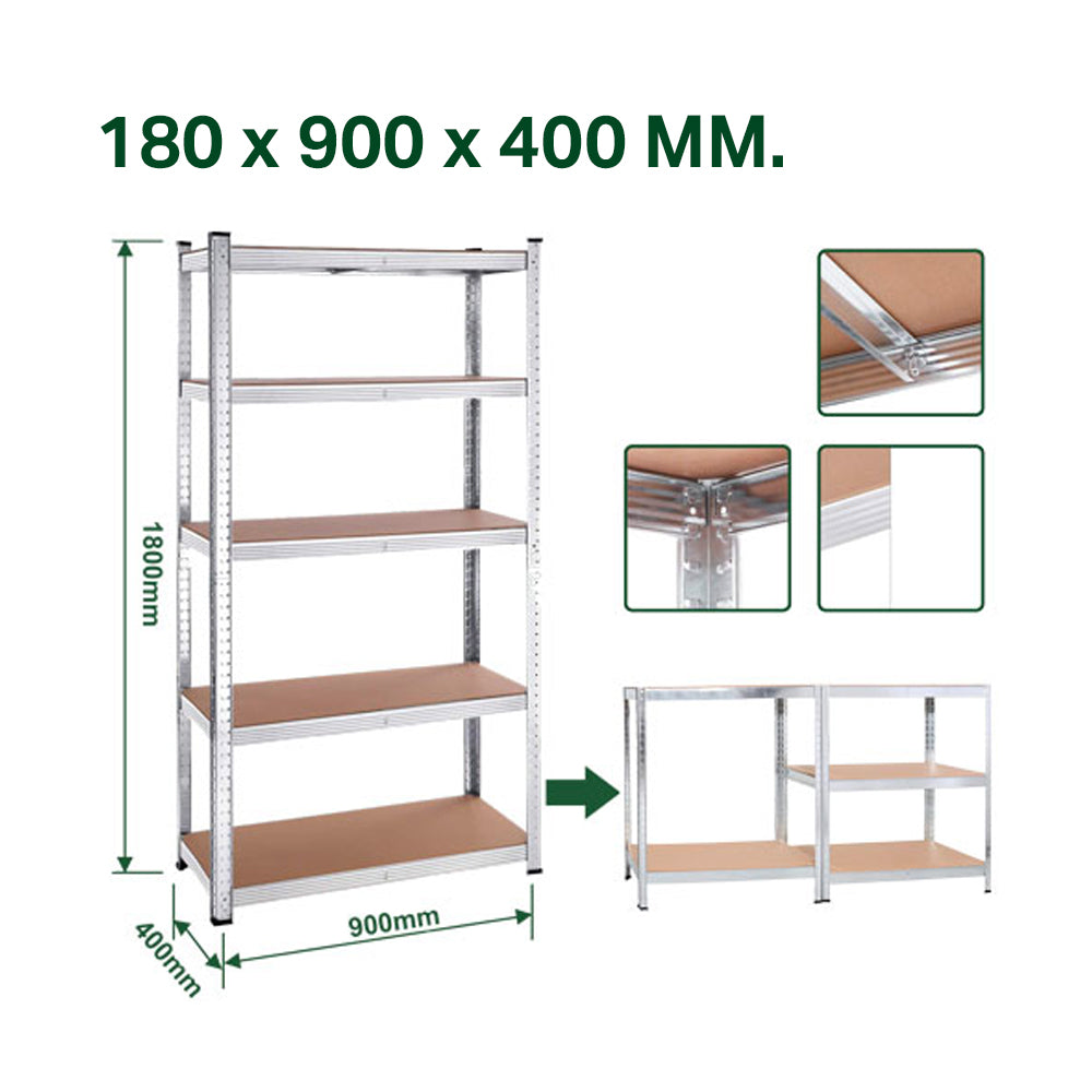 Estantes de Almacenamiento 5 Niveles Ajustables JADEVER