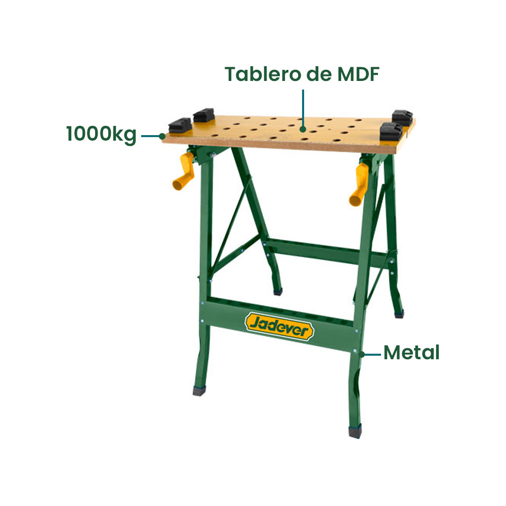 Mesa Banco de Trabajo Plegable 605x630x750mm JADEVER