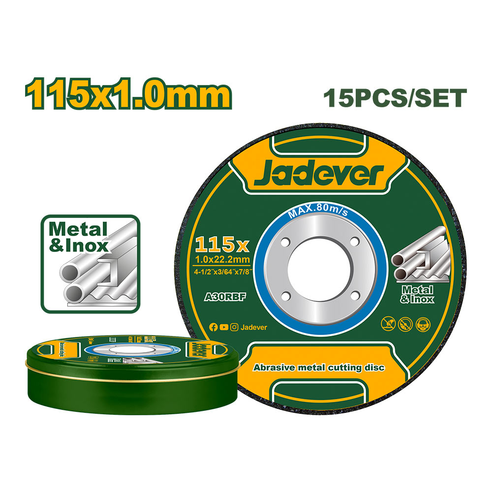 Juegos de Discos para Metal 115mm 15 piezas Jadever