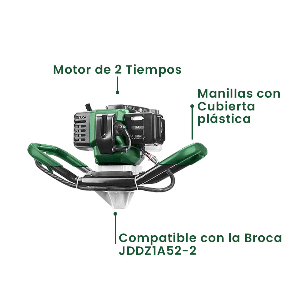 Ahoyador Barreno 52cc 1,4kw + Broca 150x800mm JADEVER