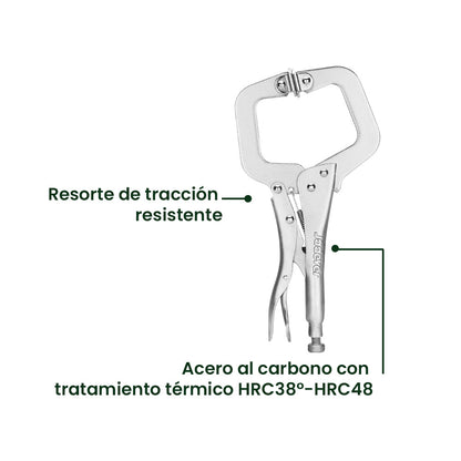 Alicate Pinza Prensa de Bloqueo 11 Pulgadas 4 Piezas JADEVER