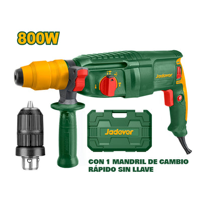 Rotomartillo SDS Plus 800w Con Adaptador JADEVER