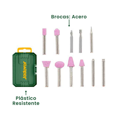 Set de Brocas Piedras Diamantes para Multiuso 11 Piezas JADEVER