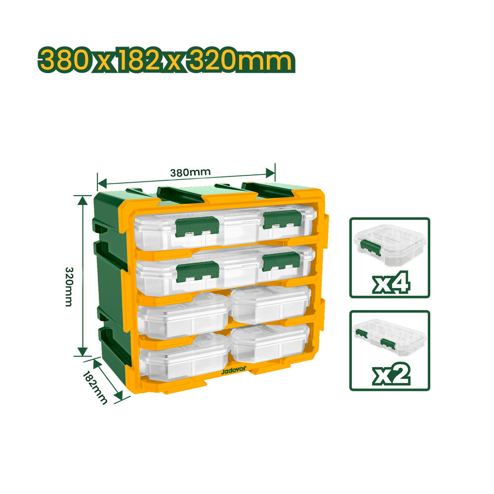 energofish fishing boxes model 1075 Organiza tus herramientas con la Caja Organizador de Accesorios 6 Cajas JADEVER – Herramientas Jadever
